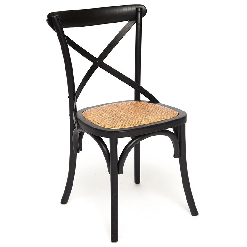 Стул Chaise Provence en Bois noir черный Черный Бежевый Стул Chaise Provence en Bois noir черный Черный Бежевый в Тюмени | Loft Concept
