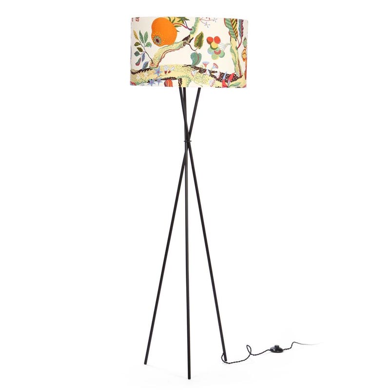 Торшер Colored Lampshade Tree Floor Lamp Мульти Черный в Тюмени | Loft Concept 