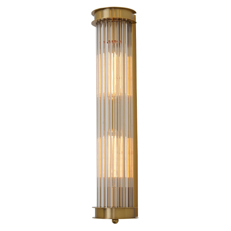 Бра с рифленым плафоном Glass Tube Brass Латунь Прозрачный Бра с рифленым плафоном Glass Tube Brass Латунь Прозрачный в Тюмени | Loft Concept
