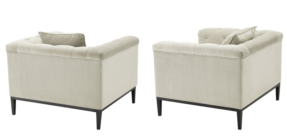 Кресло Eichholtz Chair Cesare Pebble grey Кресло Eichholtz Chair Cesare Pebble grey - Loft-Concept в Тюмени