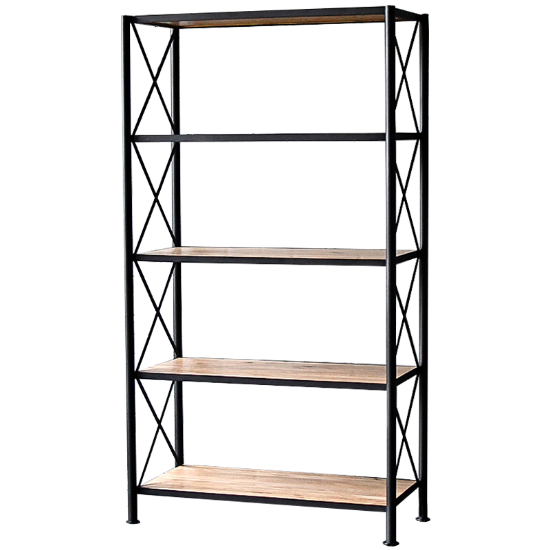 Стеллаж Buckley Industrial Metal Rust Rack Черный Древесина Стеллаж Buckley Industrial Metal Rust Rack Черный Древесина в Тюмени | Loft Concept