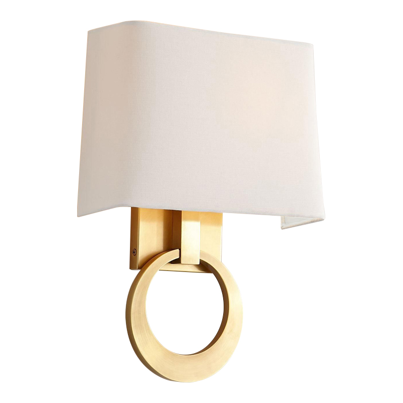 Бра Dana Sconce Brass Ring Латунь Белый Бра Dana Sconce Brass Ring Латунь Белый в Тюмени | Loft Concept
