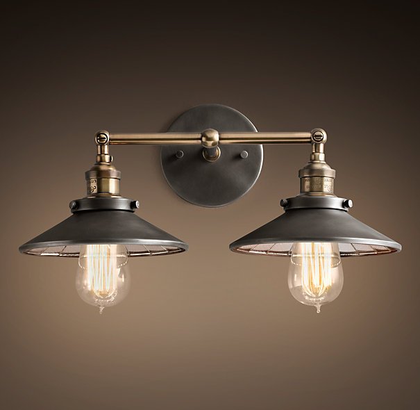 Бра Loft Cone 20th c.Factory filament Pendant Reflector Double Черный Бра Loft Cone 20th c.Factory filament Pendant Reflector Double Черный в Тюмени | Loft Concept