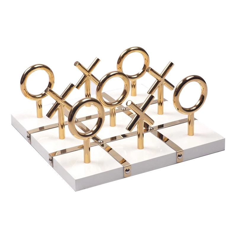 Игра Tic-tac-toe white Белый Глянцевое золото Игра Tic-tac-toe white Белый Глянцевое золото в Тюмени | Loft Concept