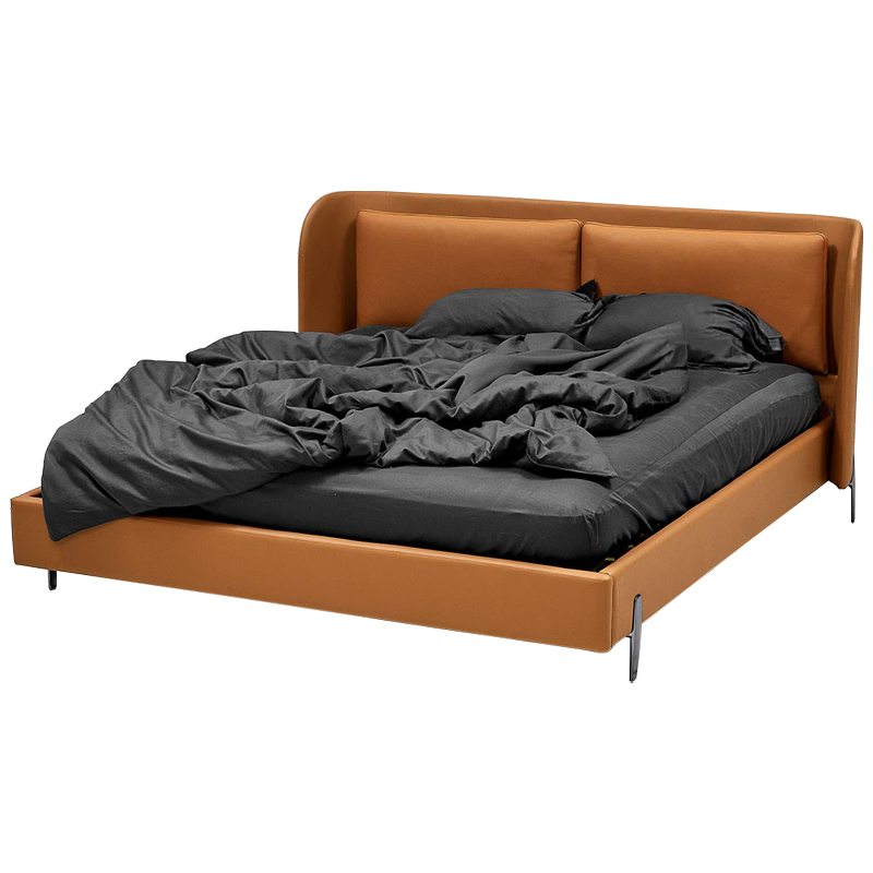 Кровать с закругленным изголовьем и подушками Flores Bed Карамель Кровать с закругленным изголовьем и подушками Flores Bed Карамель в Тюмени | Loft Concept