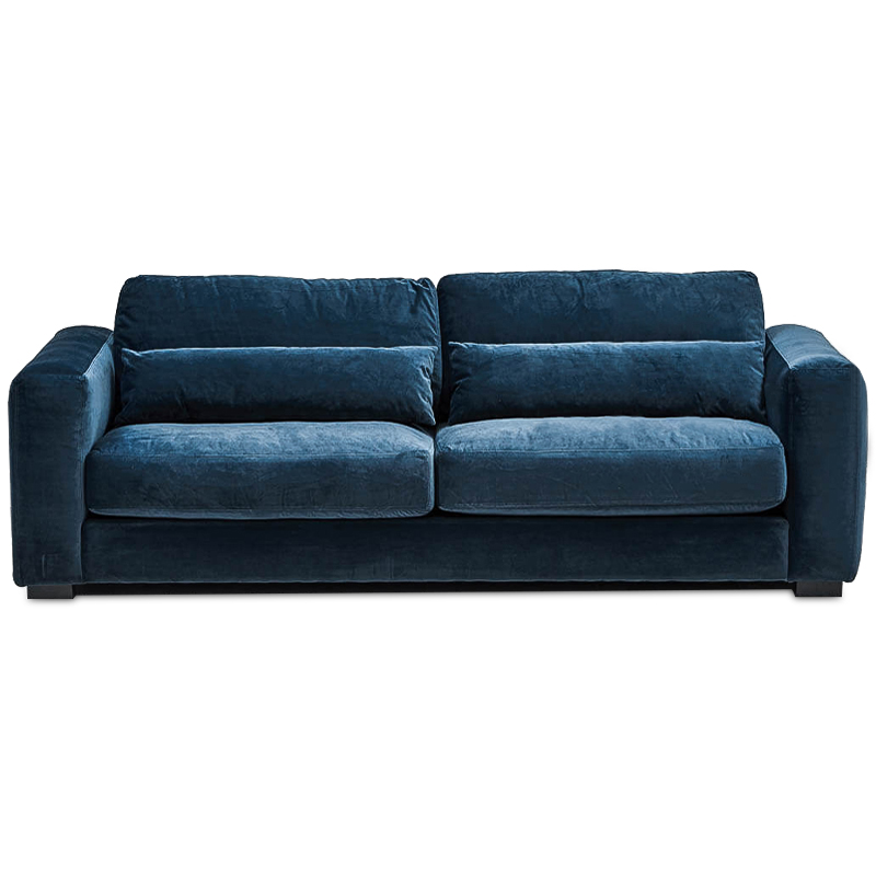 Диван Kleber Sofa blue Темно-синий Черный Диван Kleber Sofa blue Темно-синий Черный в Тюмени | Loft Concept