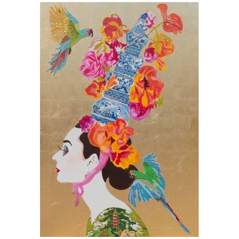 Картина “Audrey with Ming Pagoda Headdress and Parrots” Мульти Картина “Audrey with Ming Pagoda Headdress and Parrots” Мульти в Тюмени | Loft Concept