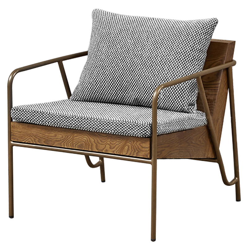 Кресло Markus Armchair Коричневый Латунь Черно-белый Кресло Markus Armchair Коричневый Латунь Черно-белый в Тюмени | Loft Concept