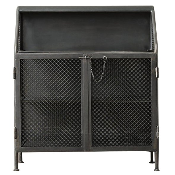 Бар металлический в стиле Лофт Vintage French Factory Bar Cart Черный Бар металлический в стиле Лофт Vintage French Factory Bar Cart Черный в Тюмени | Loft Concept