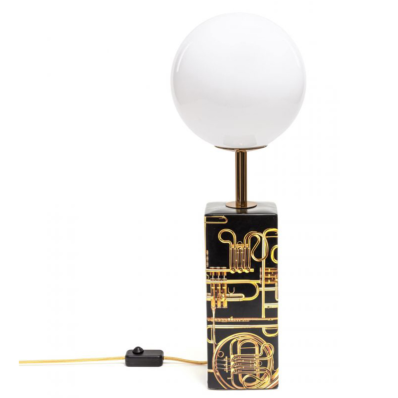Настольная лампа Seletti Table Lamp Trumpets Черный Белый Золотой Настольная лампа Seletti Table Lamp Trumpets Черный Белый Золотой в Тюмени | Loft Concept