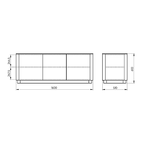 Тумба серо-бежевая с 3-мя дверцами Tammi  в Тюмени