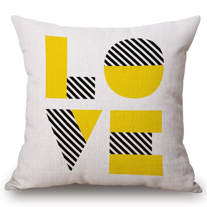 Декоративная подушка Yellow Love Декоративная подушка Yellow Love в Тюмени | Loft Concept