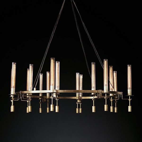 Люстра RH FONTANELLE Round Chandelier 16 Латунь Люстра RH FONTANELLE Round Chandelier 16 Латунь в Тюмени | Loft Concept