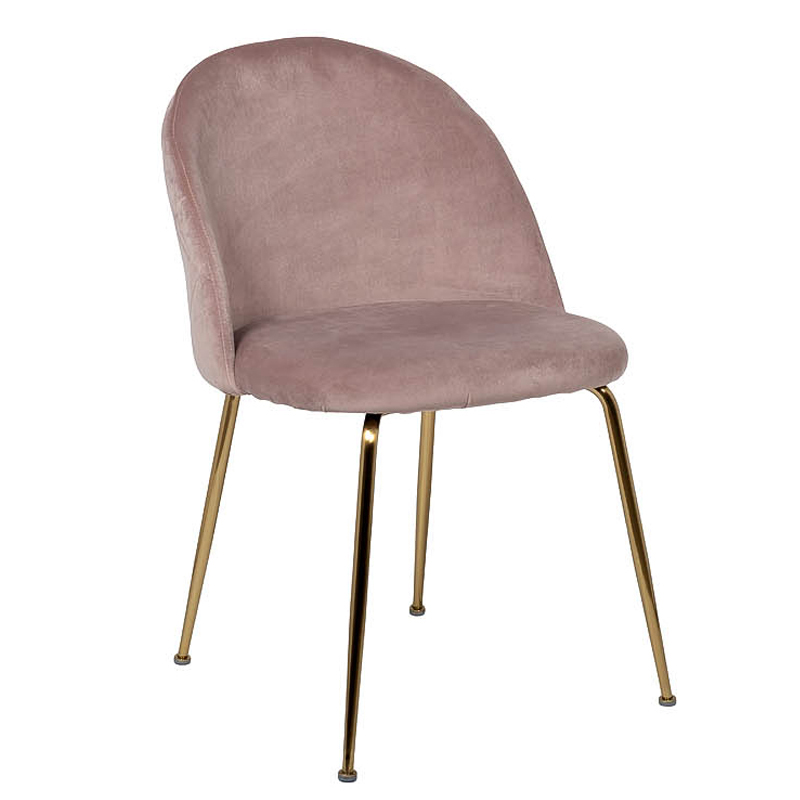 Стул Sadler Chair pink velor Розовый (Rose) Золотой Стул Sadler Chair pink velor Розовый (Rose) Золотой в Тюмени | Loft Concept