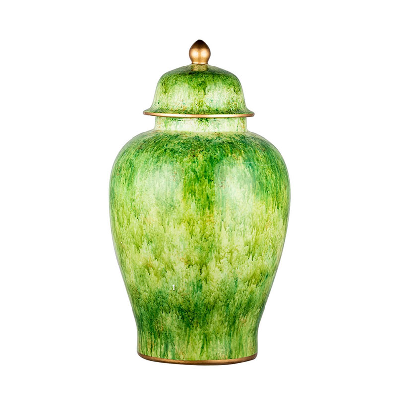 Ваза Vase Gold Edging 60 Зеленый Золотой Ваза Vase Gold Edging 60 Зеленый Золотой в Тюмени | Loft Concept