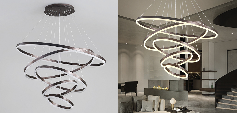 Люстра Ribbon Circles Chandelier Люстра Ribbon Circles Chandelier - Loft-Concept в Тюмени