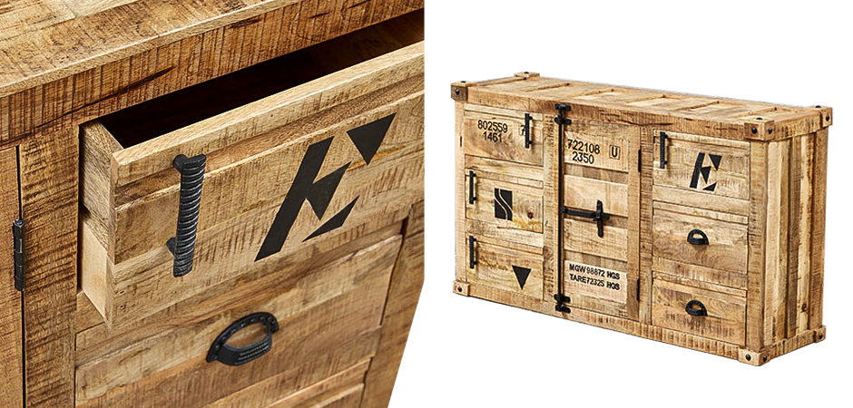 Комод деревянный в стиле Лофт Wooden Loft Box Commode Комод деревянный в стиле Лофт Wooden Loft Box Commode - Loft-Concept в Тюмени