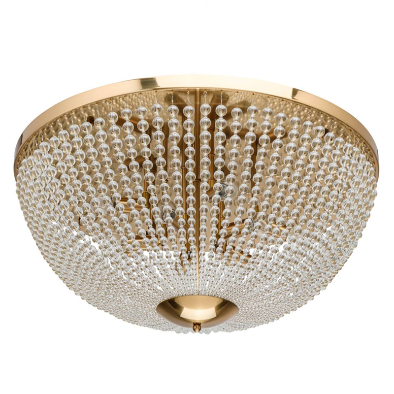 Потолочный светильник Virginia Clear Beads ceiling Gold L Золотой Прозрачное Стекло Потолочный светильник Virginia Clear Beads ceiling Gold L Золотой Прозрачное Стекло в Тюмени | Loft Concept