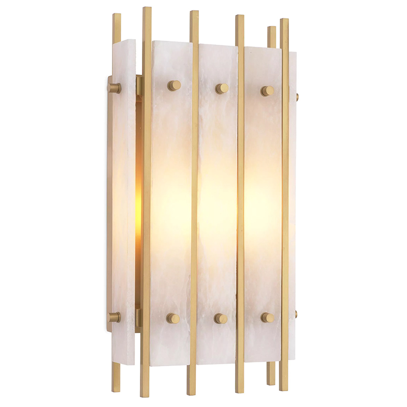 Бра Eichholtz Wall Lamp Sparks S Alabaster Латунь Бежевый Белый Мрамор Bianco Бра Eichholtz Wall Lamp Sparks S Alabaster Латунь Бежевый Белый Мрамор Bianco в Тюмени | Loft Concept