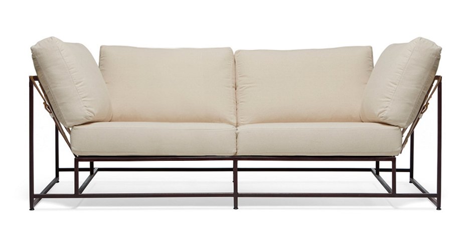 Двухместный диван Canvas & Copper Two Seat Sofa Двухместный диван Canvas & Copper Two Seat Sofa - Loft-Concept в Тюмени
