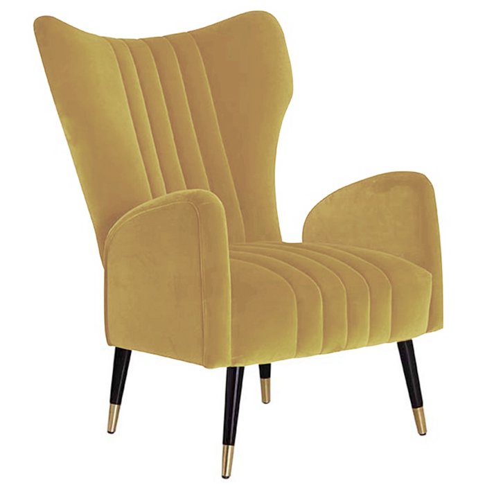 Кресло plant-collections Drummond Armchairs Gold Velvet Желтый Кресло plant-collections Drummond Armchairs Gold Velvet Желтый в Тюмени | Loft Concept