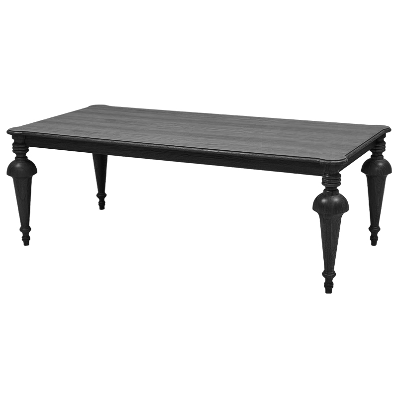 Обеденный деревянный стол Kelise Black Dinner Table Чёрный Черный Обеденный деревянный стол Kelise Black Dinner Table Чёрный Черный в Тюмени | Loft Concept