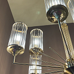 Люстра с 9-ю цилиндрическими стеклянными плафонами Jeanette варинант исполнения - 5 | Loft Concept в Тюмени