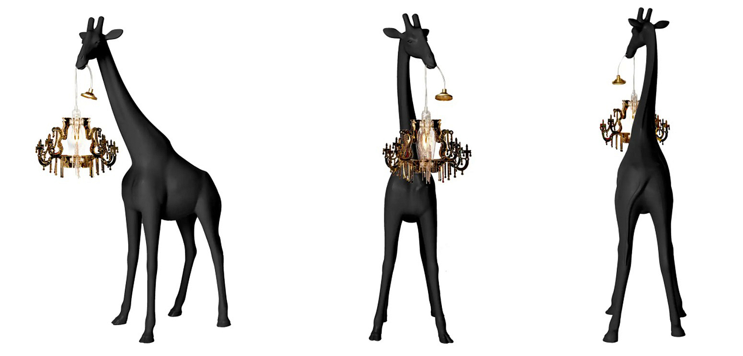 Настольная лампа черный жираф Black Giraffe Table Lamp Настольная лампа черный жираф Black Giraffe Table Lamp - Loft-Concept в Тюмени