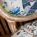 Барный стул из массива бука с изображением птиц и цветов  Beige Green Chinoiserie Garden Chair варинант исполнения - 5 | Loft Concept в Тюмени