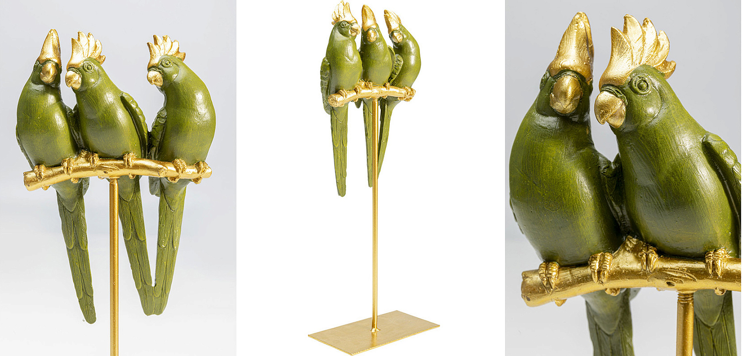 Статуэтка Three Green Parrots Статуэтка Three Green Parrots - Loft-Concept в Тюмени