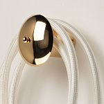 Бра с круглым золотистым основанием и белыми изогнутыми световыми линиями Luke Lampco Tracer Lamp варинант исполнения - 3 | Loft Concept в Тюмени