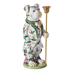 Подсвечник в виде собачки из фарфора с бронзовыми элементами Eden Garden варинант исполнения - 5 | Loft Concept в Тюмени