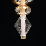 Подвесной светильник с вертикальной композицией из прозрачных и янтарных стеклянных шаров и ромбов Gabriel Scott Luna варинант исполнения - 8 | Loft Concept в Тюмени