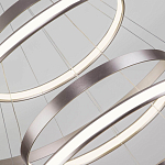 Люстра Light Ring Vertical Silver 5 колец серебро варинант исполнения - 5 | Loft Concept в Тюмени