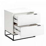 Тумба прикроватная белая с ящиками Strict Lines варинант исполнения - 3 | Loft Concept в Тюмени
