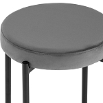 Табурет с мягким круглым сиденьем RIO Grey варинант исполнения - 4 | Loft Concept в Тюмени
