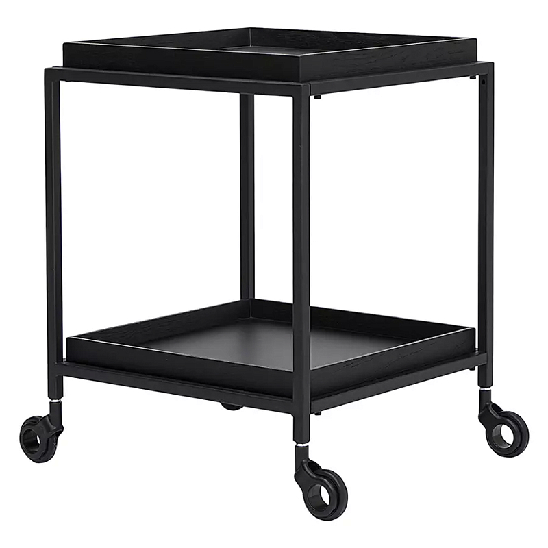 Тумба чёрная на колёсах Cabinet on Wheels Черный Тумба чёрная на колёсах Cabinet on Wheels Черный в Тюмени | Loft Concept