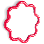 Настенное зеркало с волнистой рамой Mune Mirror Red варинант исполнения - 2 | Loft Concept в Тюмени