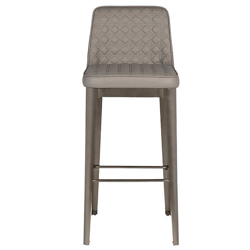 Стул барный светло-серый из экокожи Spectacular High Bar Stool Светло-серый Стул барный светло-серый из экокожи Spectacular High Bar Stool Светло-серый в Тюмени | Loft Concept