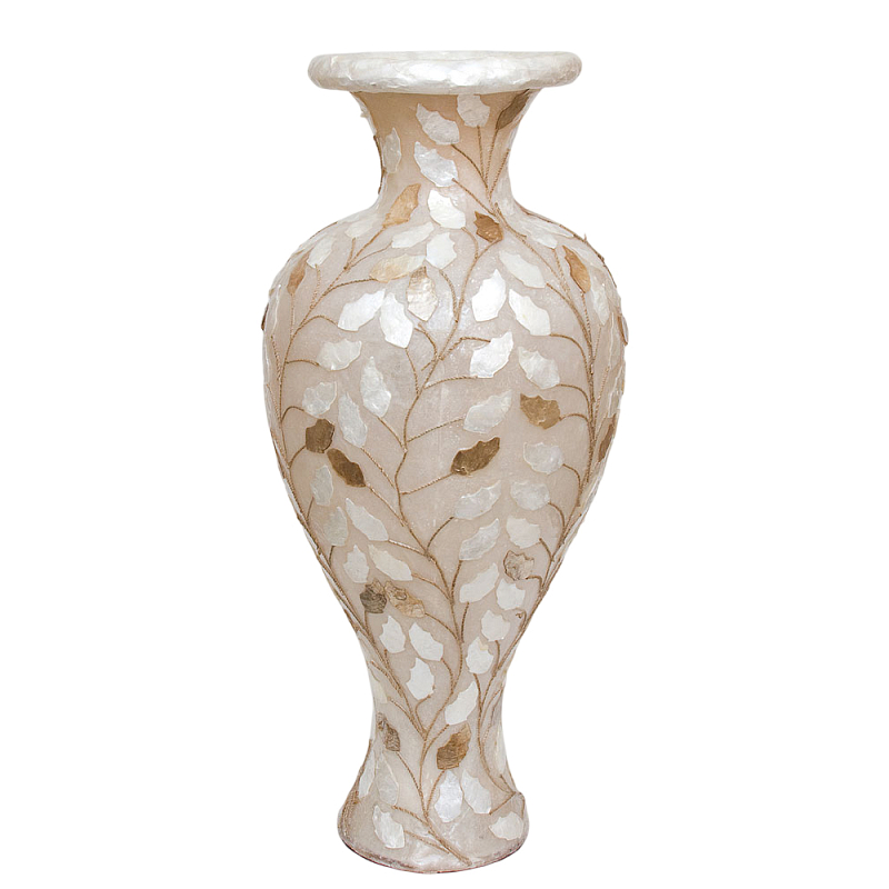 Торшер из перламутра в виде вазы Indonesian Vase Перламутровый в Тюмени | Loft Concept 