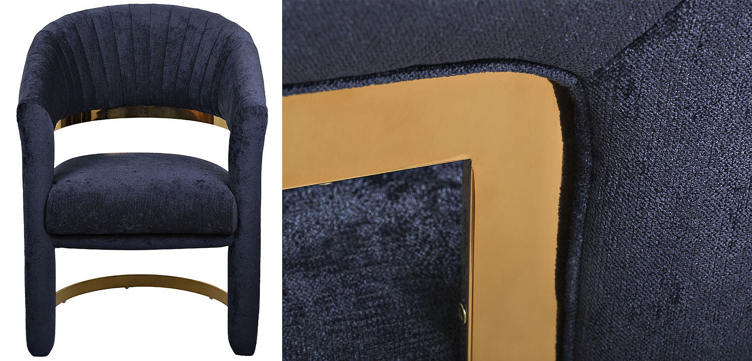 Полукресло Valbonne Chair blue velour Полукресло Valbonne Chair blue velour - Loft-Concept в Тюмени