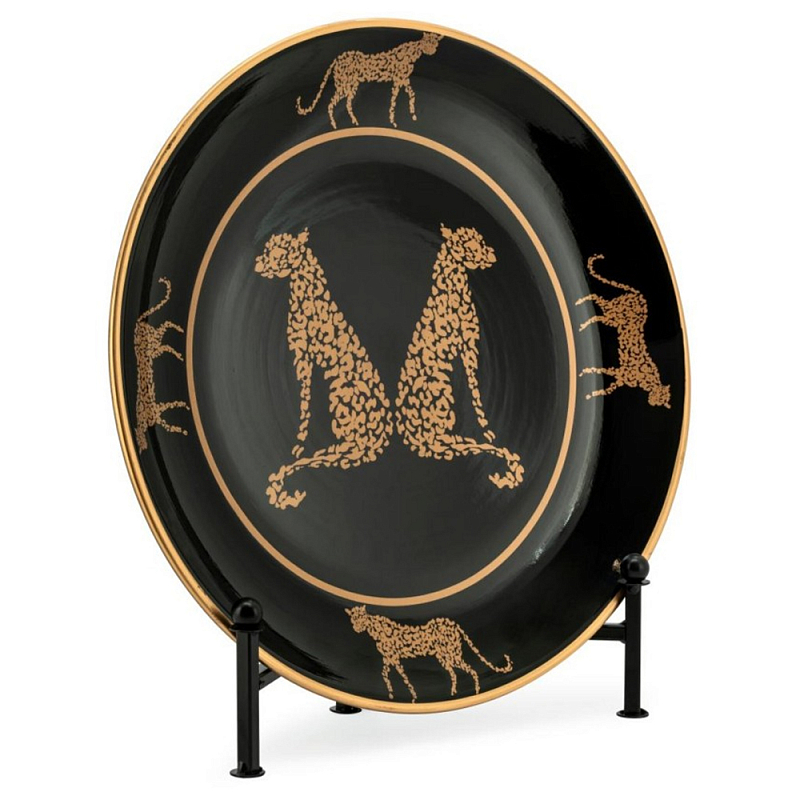 Тарелка Plate Panther Белый Черный Коричневый Тарелка Plate Panther Белый Черный Коричневый в Тюмени | Loft Concept