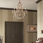 Люстра многоярусная с 12-ю лампами и стеклянными подвесками в классическом стиле Feiss варинант исполнения - 3 | Loft Concept в Тюмени