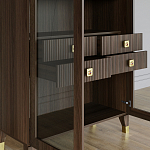 Дизайнерский шкаф витрина Elsa Dreams Walnut с 4-мя ящиками варинант исполнения - 8 | Loft Concept в Тюмени