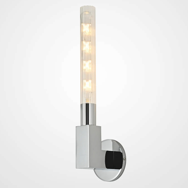 Бра CANNELLE wall lamp SINGLE Sconces Chrome Хром Прозрачное Стекло в Тюмени | Loft Concept 