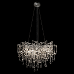 Люстра подвесная с прозрачными стеклянными подвесками в форме капель Диаметр 60 см Droplet Chandelier варинант исполнения - 11 | Loft Concept в Тюмени