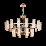 Люстра двухъярусная круглая с текстурными цилиндрическими плафонами Glimpse варинант исполнения - 9 | Loft Concept в Тюмени