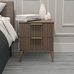 Тумба прикроватная коричневая с двумя ящиками Harper Line варинант исполнения - 1 | Loft Concept в Тюмени