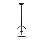 Подвесной светильник с прозрачным плафоном в форме шара в арочной подвеске Hinkley варинант исполнения - 2 | Loft Concept в Тюмени