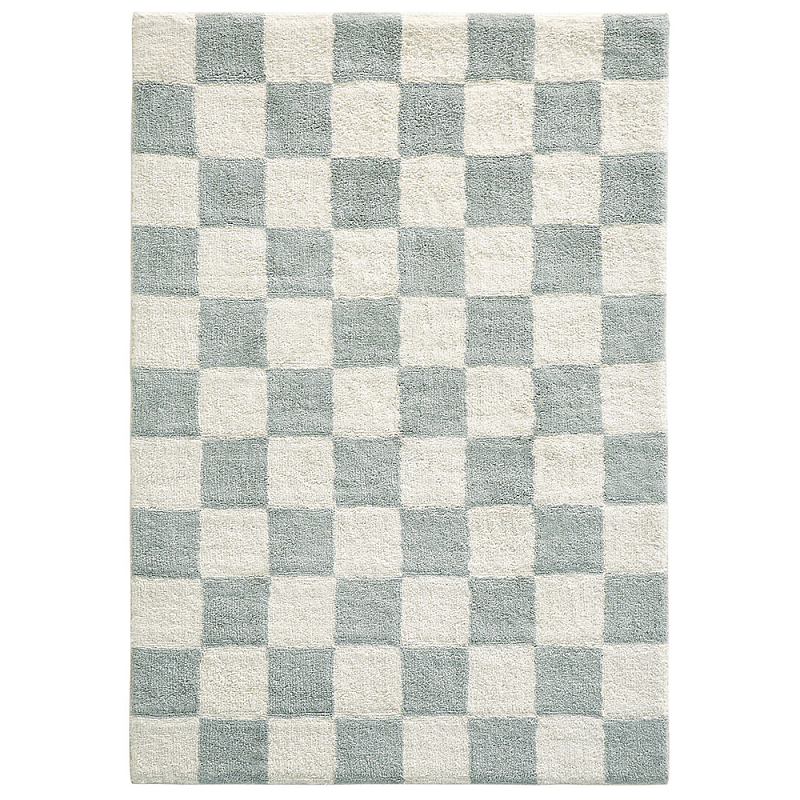 Ковер с шахматным принтом Chess Layout из хлопка Серо-голубой Серо-коричневый Ковер с шахматным принтом Chess Layout из хлопка Серо-голубой Серо-коричневый в Тюмени | Loft Concept